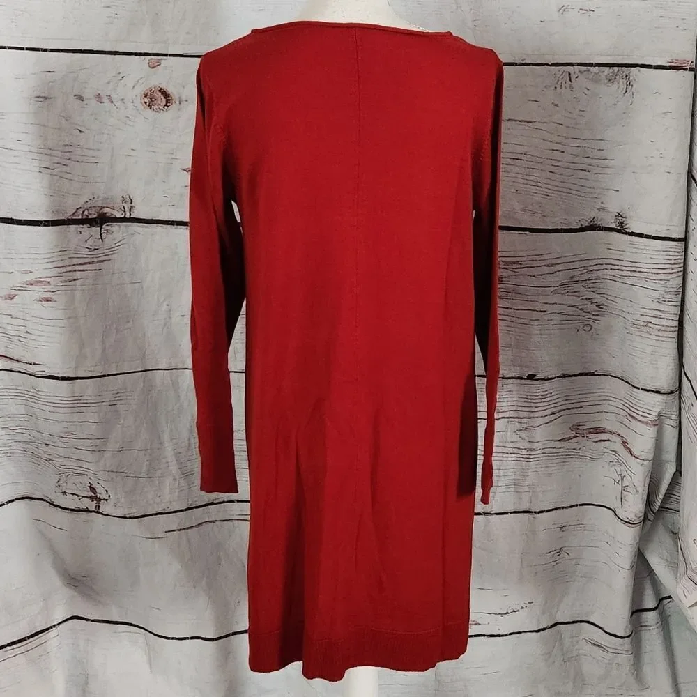 Eileen Fisher Merino Wool Ballet Neck Sweater‎ Dress Size Medium
